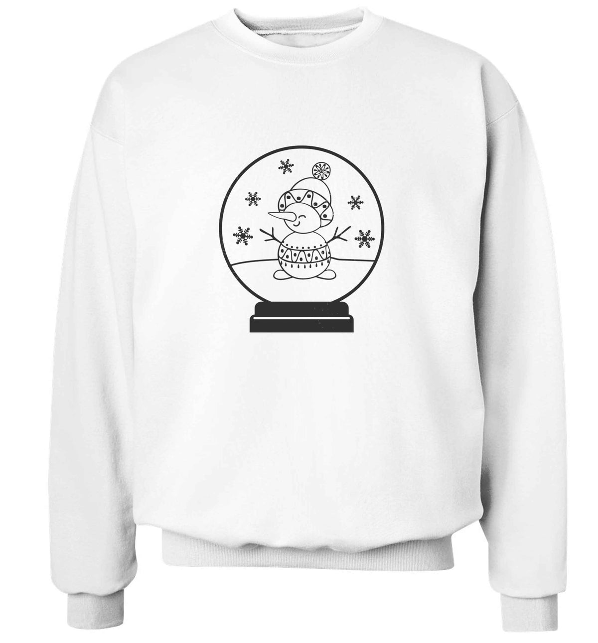 Snowman Snowglobe adult's unisex white sweater 2XL