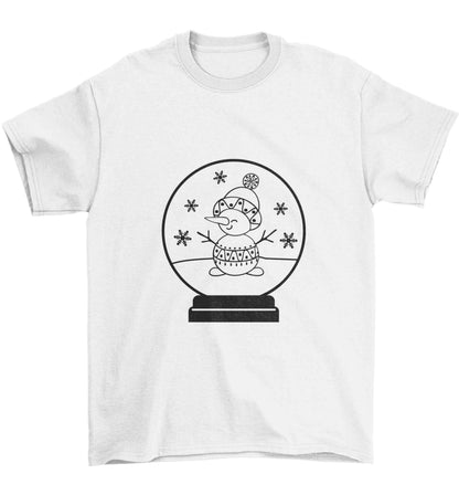 Snowman Snowglobe Children's white Tshirt 12-13 Years