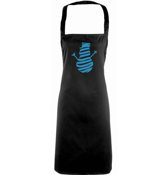 Snowman Snowglobe adults black apron