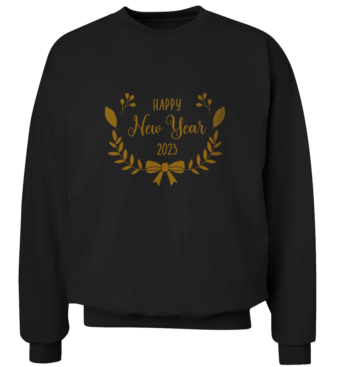 Happy New Year 2023 adult's unisex black sweater 2XL