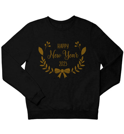 Happy New Year 2023 children's black sweater 12-13 Years