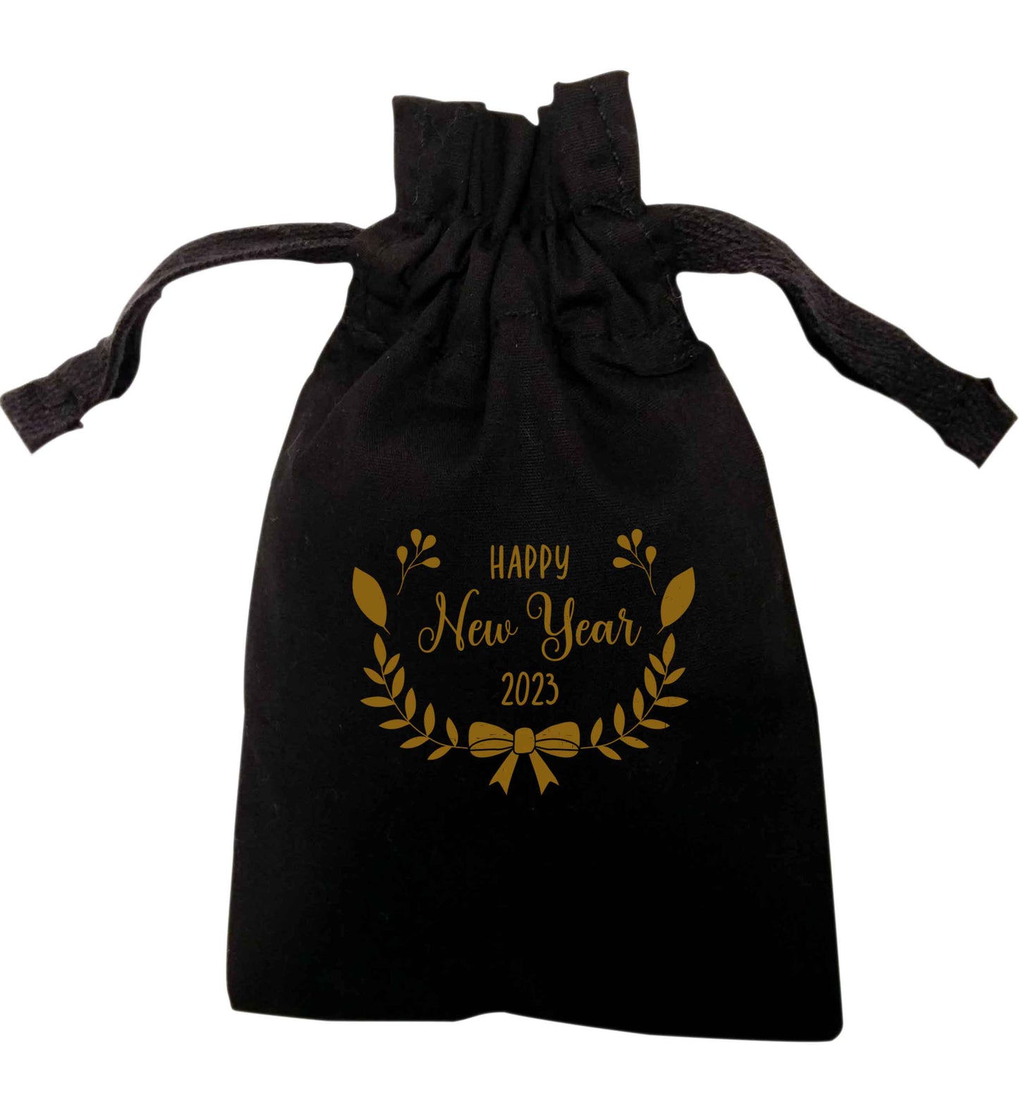 Happy New Year 2023 | XS - L | Pouch / Drawstring bag / Sack | Organic Cotton | Bulk discounts available!
