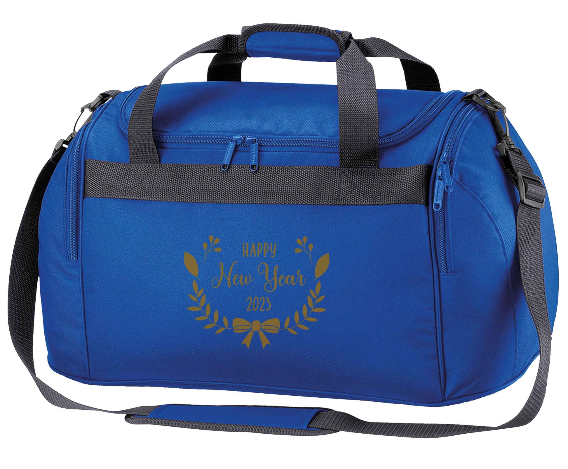 Happy New Year 2023 royal blue holdall / duffel bag