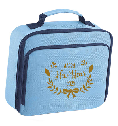 Happy New Year 2023 insulated blue lunch bag cooler