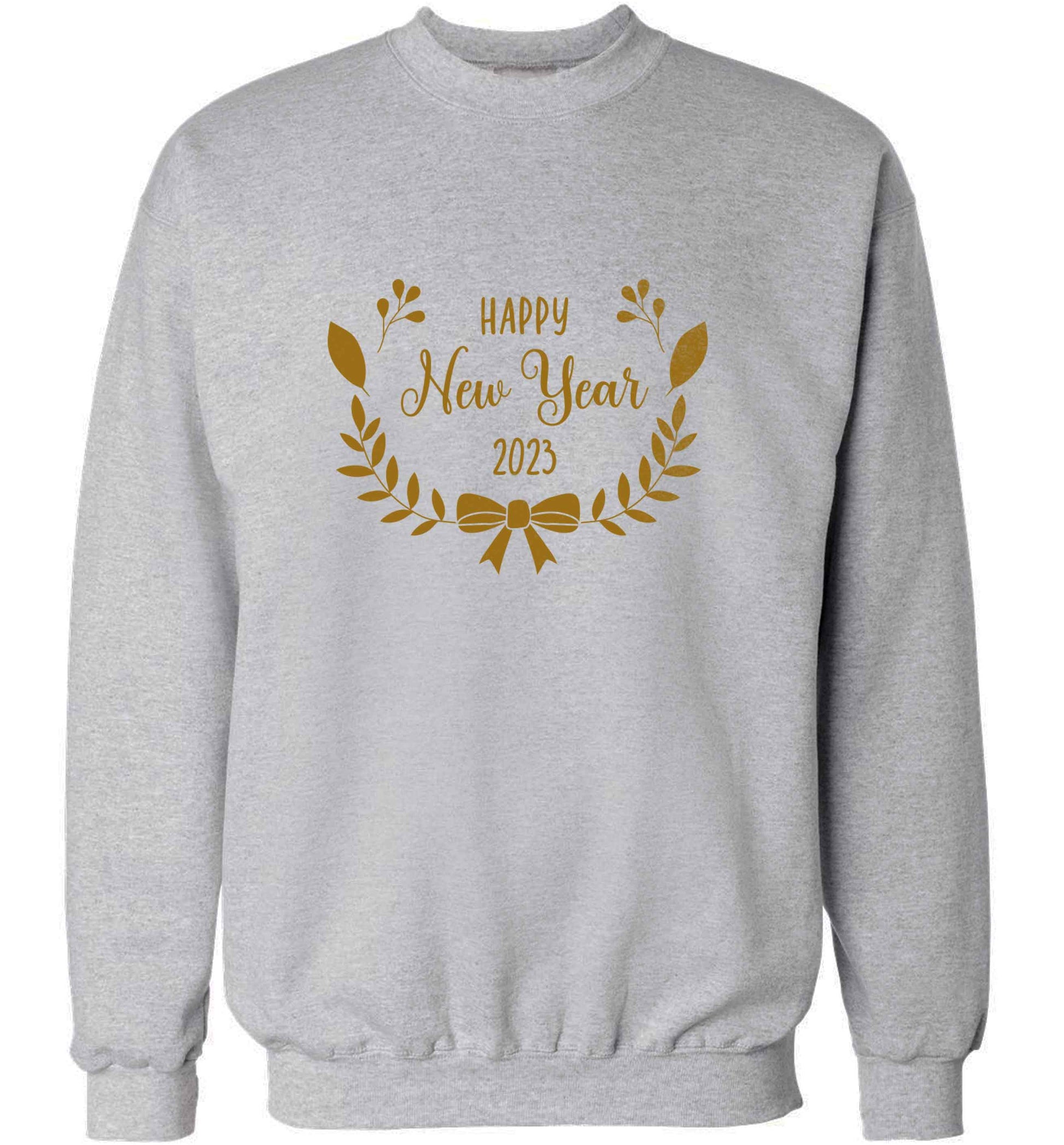 Happy New Year 2023 adult's unisex grey sweater 2XL