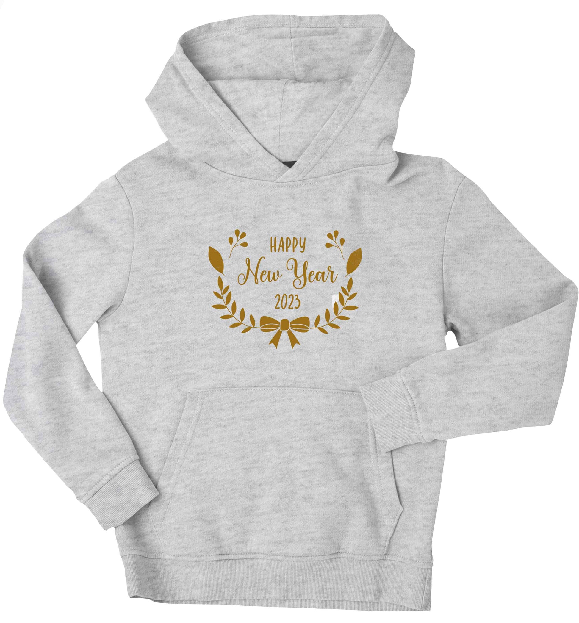 Happy New Year 2023 children's grey hoodie 12-13 Years