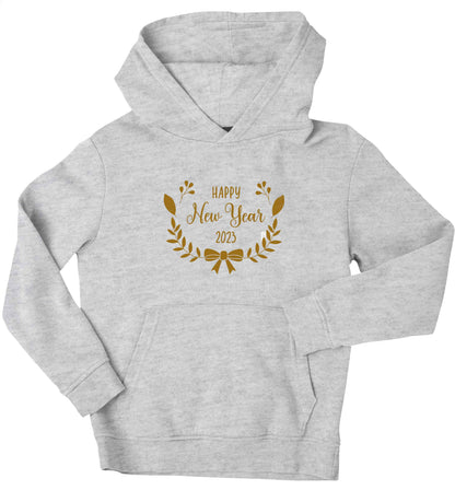 Happy New Year 2023 children's grey hoodie 12-13 Years