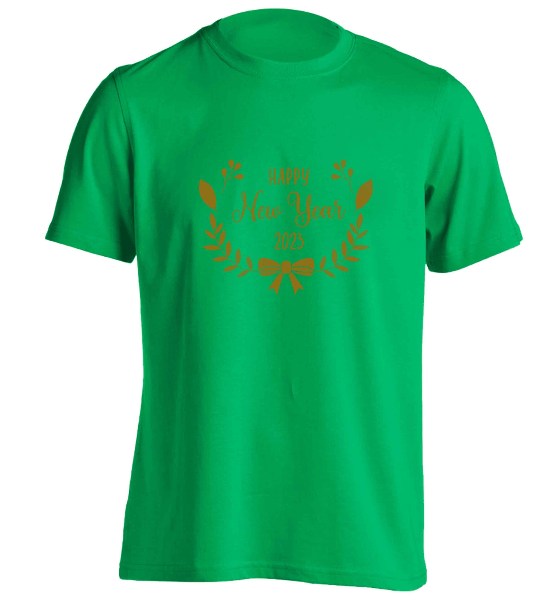 Happy New Year 2023 adults unisex green Tshirt 2XL