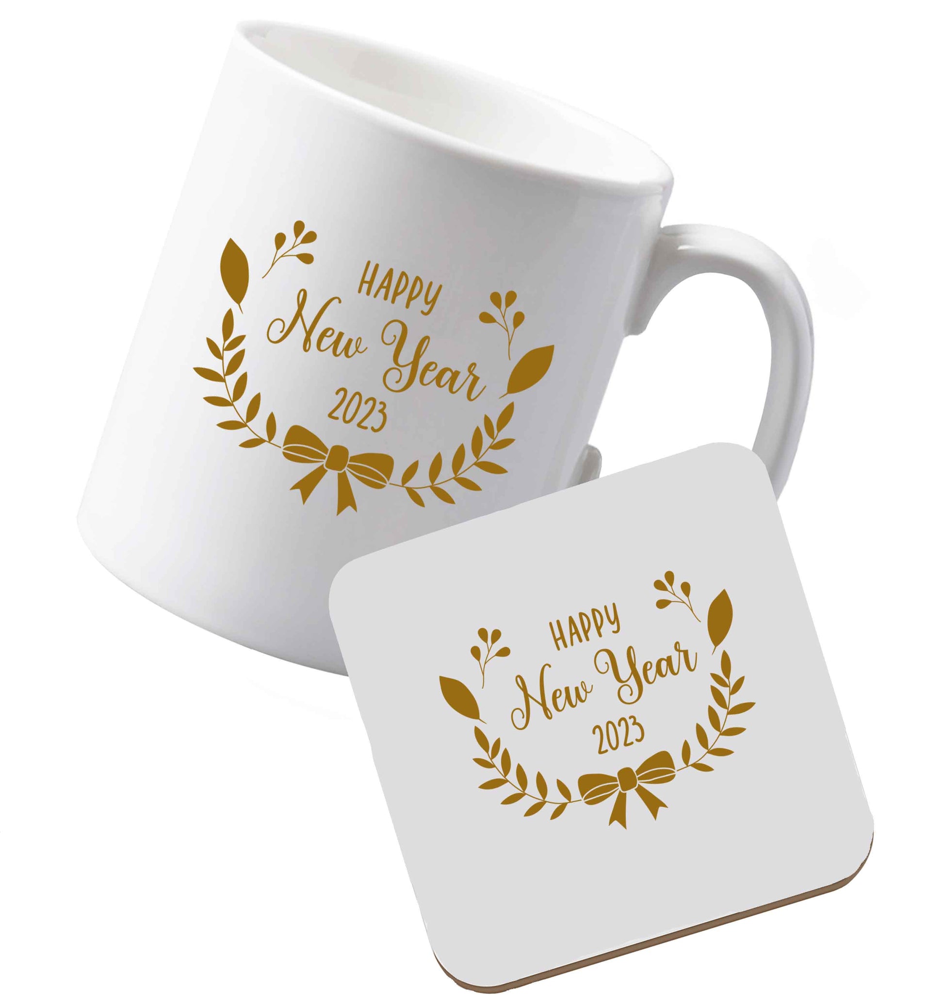 10 oz Ceramic mug and coaster Tis The Season to Drink Whisky both sides