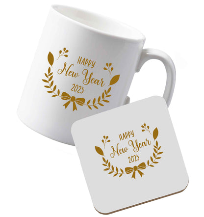 10 oz Ceramic mug and coaster Tis The Season to Drink Whisky both sides