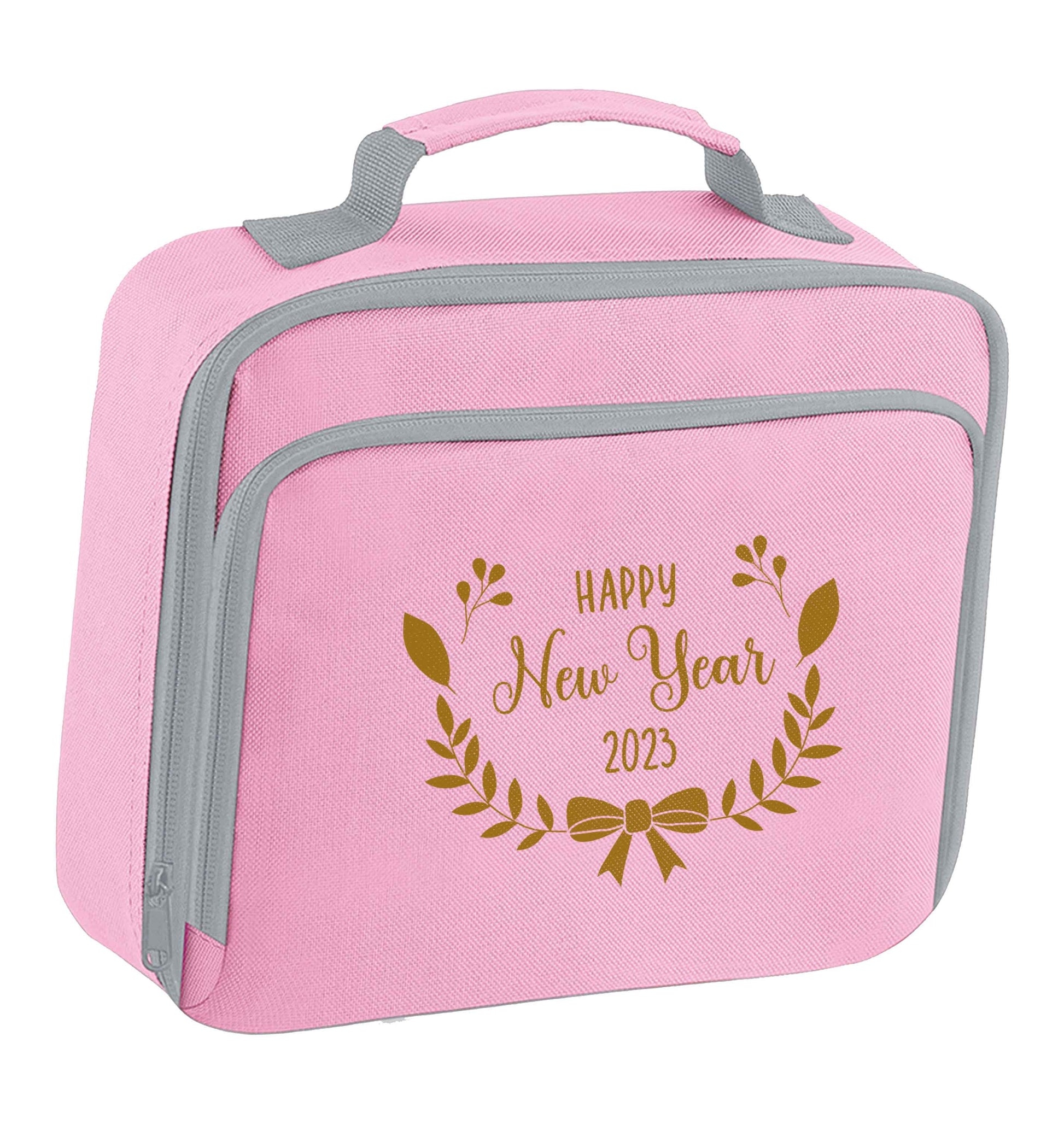 Happy New Year 2023 insulated pink lunch bag cooler