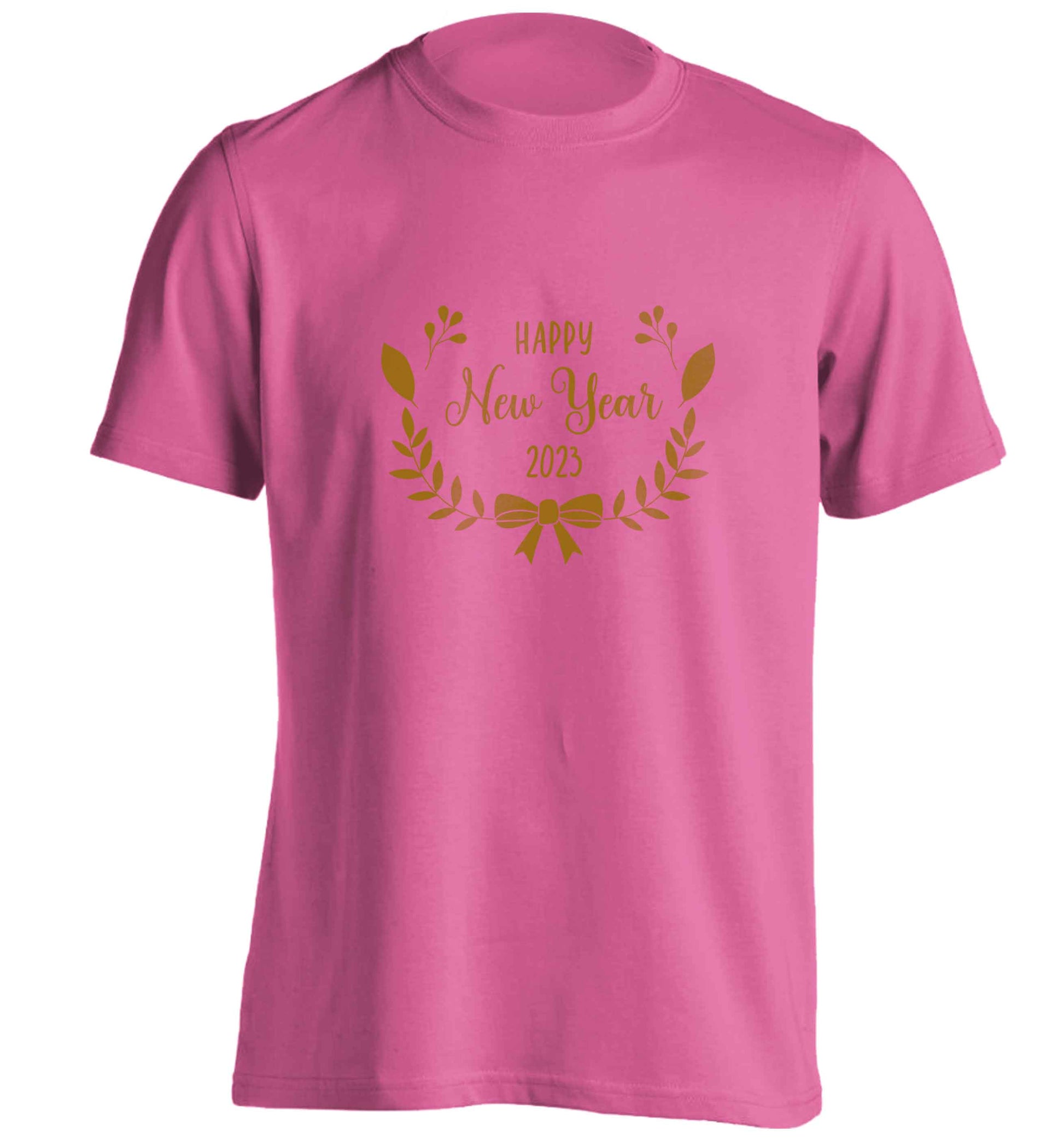 Happy New Year 2023 adults unisex pink Tshirt 2XL