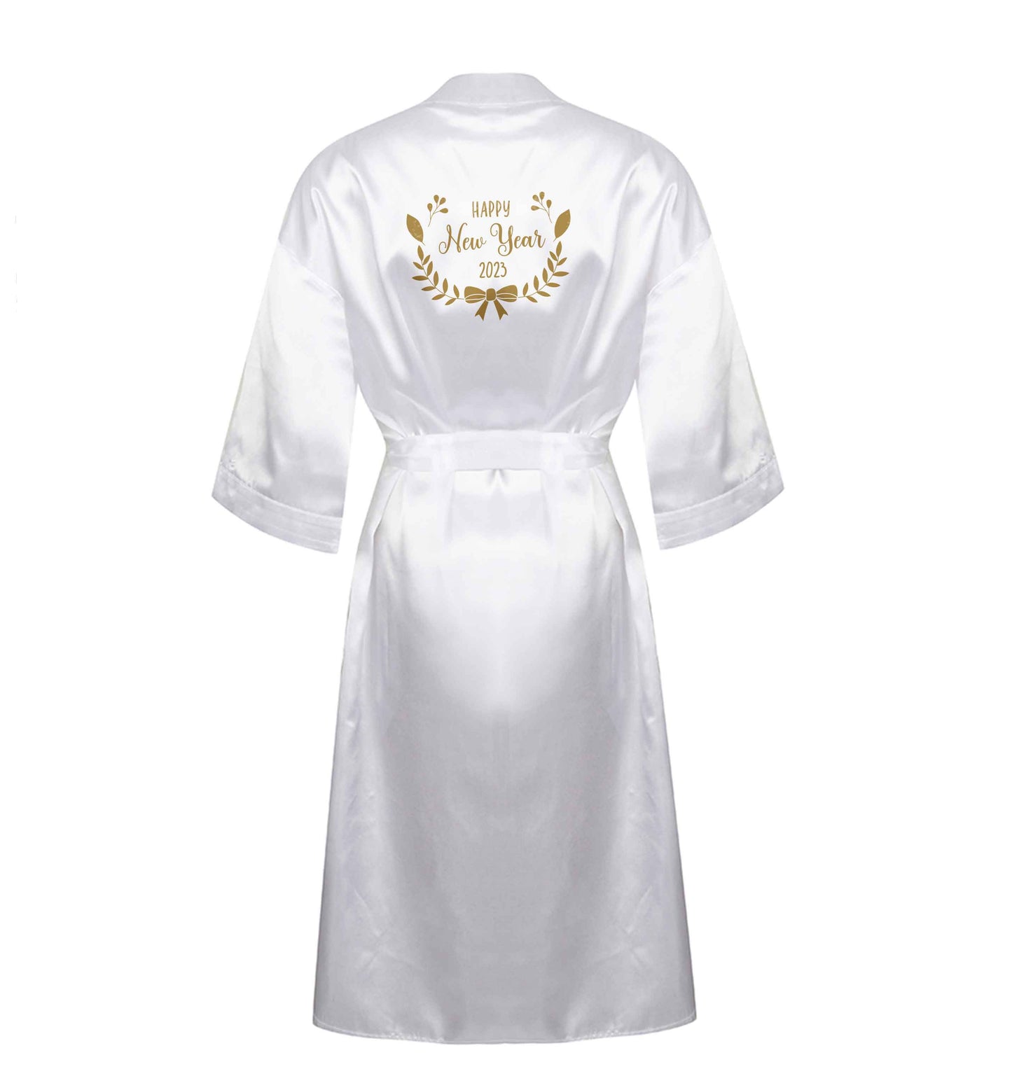 Happy New Year 2023 XL/XXL white ladies dressing gown size 16/18