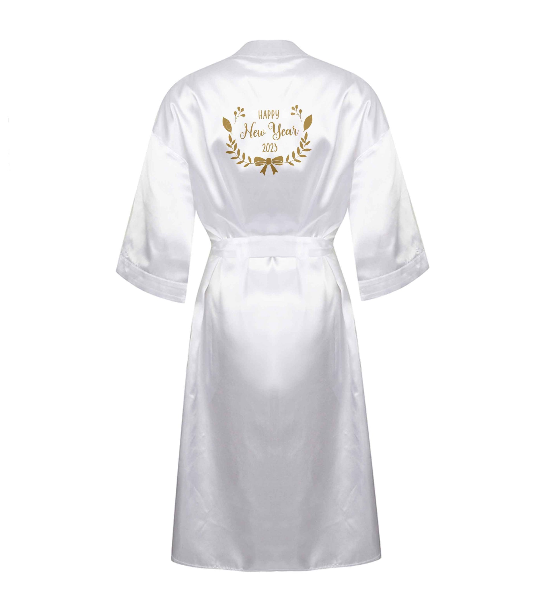Happy New Year 2023 XL/XXL white ladies dressing gown size 16/18