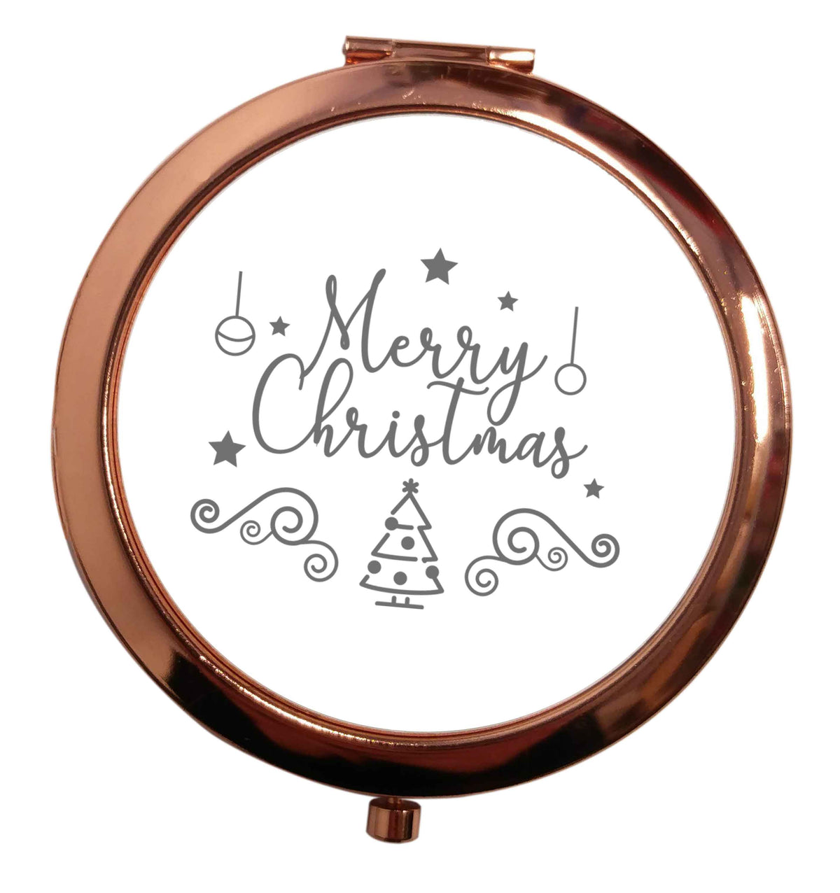 Happy New Year 2023 rose gold circle pocket mirror