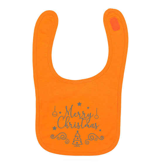 Happy New Year 2023 orange baby bib