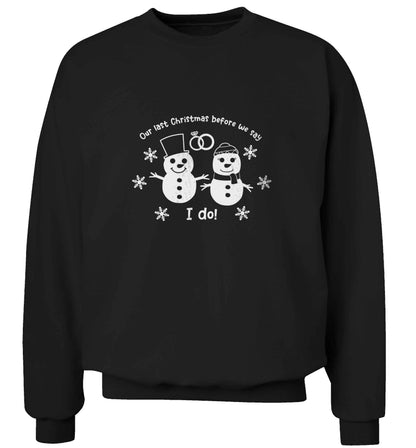 Last Christmas before we say I do adult's unisex black sweater 2XL