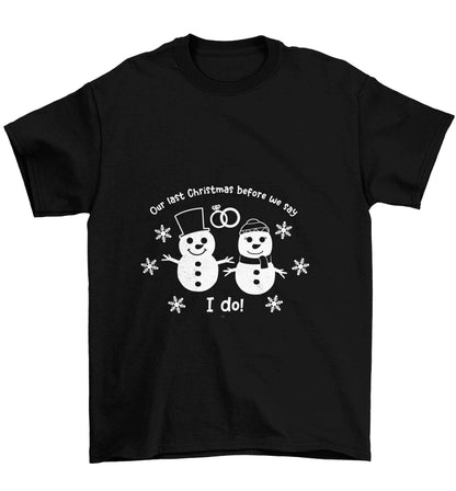 Last Christmas before we say I do Children's black Tshirt 12-13 Years