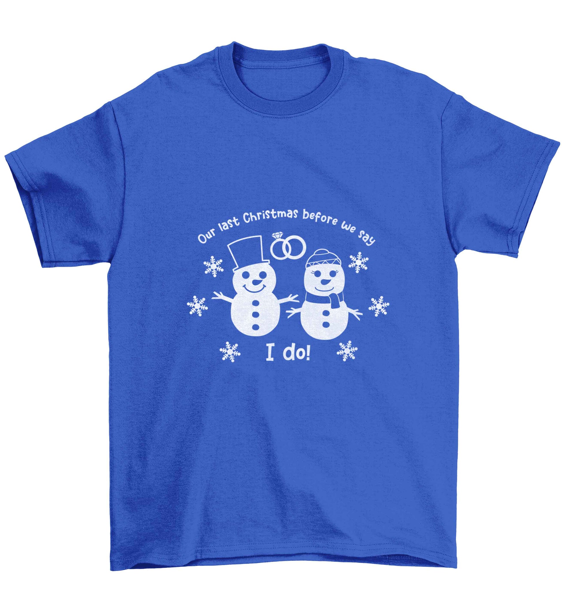 Last Christmas before we say I do Children's blue Tshirt 12-13 Years