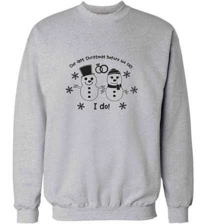 Last Christmas before we say I do adult's unisex grey sweater 2XL