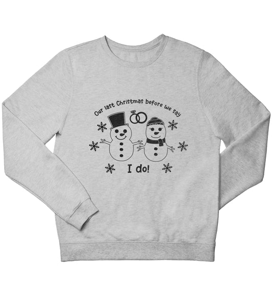Last Christmas before we say I do children's grey sweater 12-13 Years
