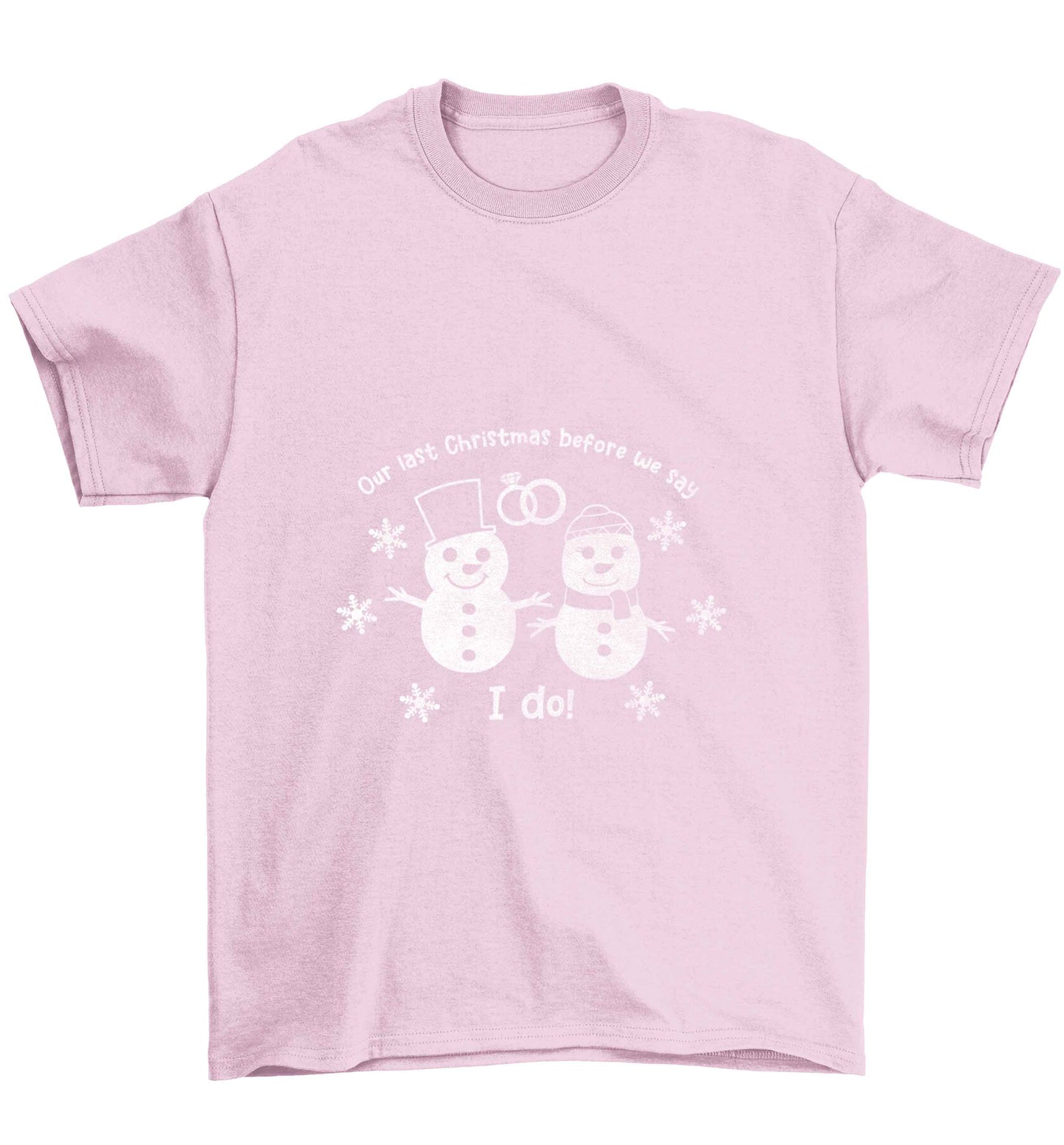 Last Christmas before we say I do Children's light pink Tshirt 12-13 Years