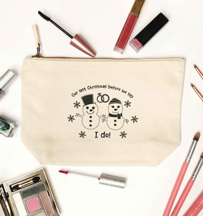 Last Christmas before we say I do natural makeup bag