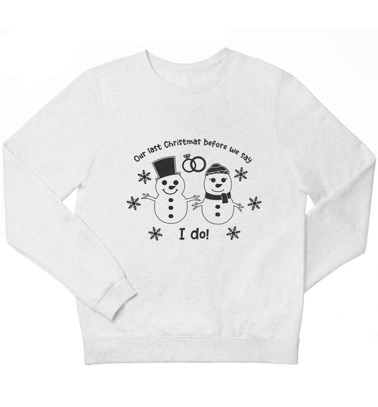 Last Christmas before we say I do children's white sweater 12-13 Years