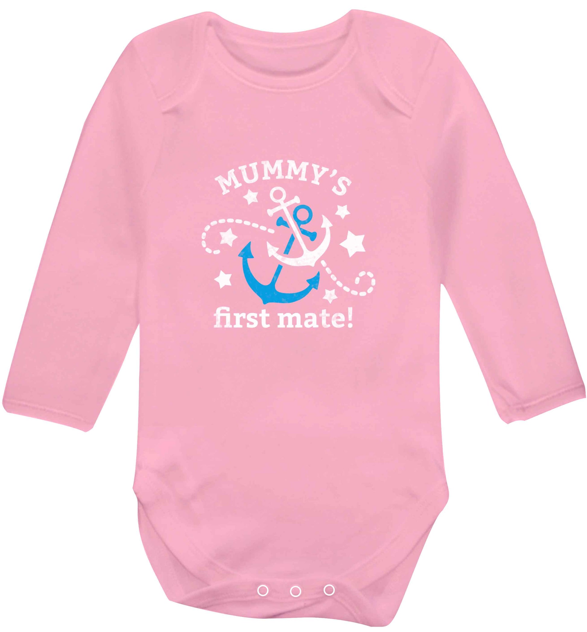 Mummy's First Mate baby vest long sleeved pale pink 6-12 months
