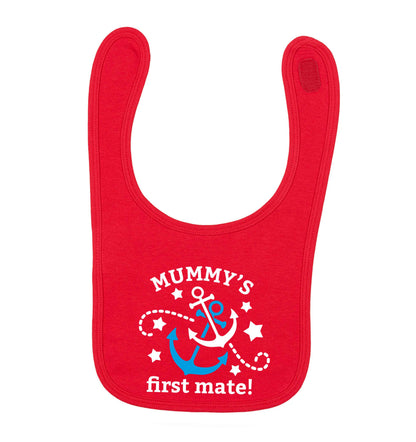 Mummy's First Mate red baby bib
