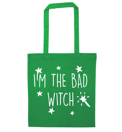 Bad witch green tote bag