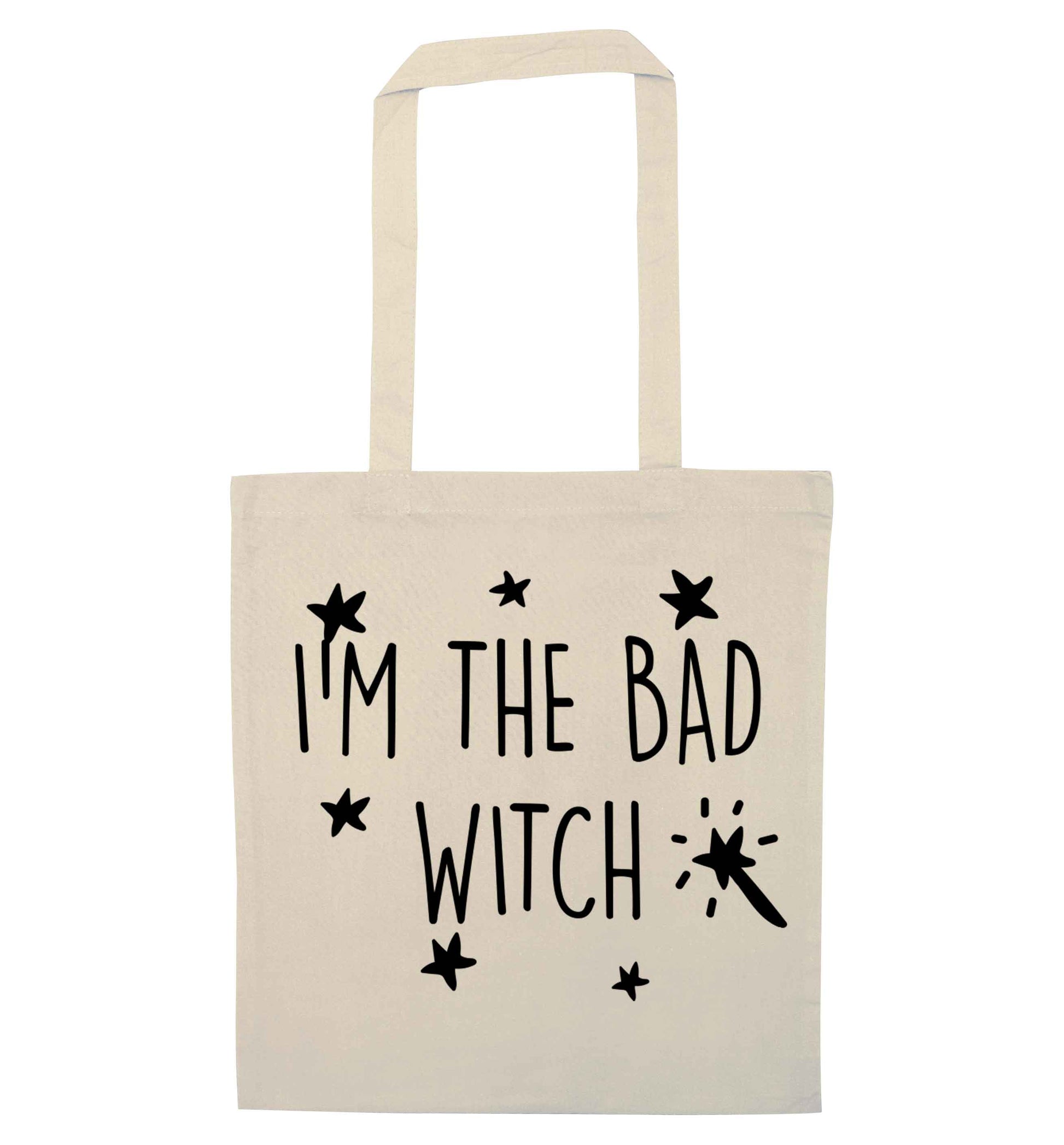 Bad witch natural tote bag