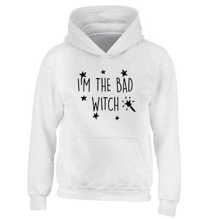 Bad witch children's white hoodie 12-13 Years