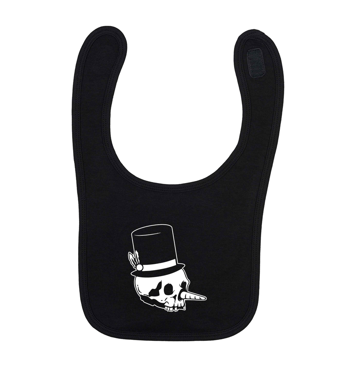 Snowman punk black baby bib