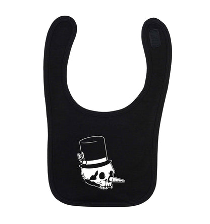 Snowman punk black baby bib