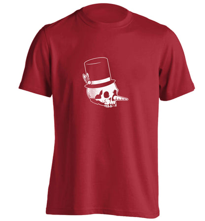 Snowman punk adults unisex red Tshirt 2XL