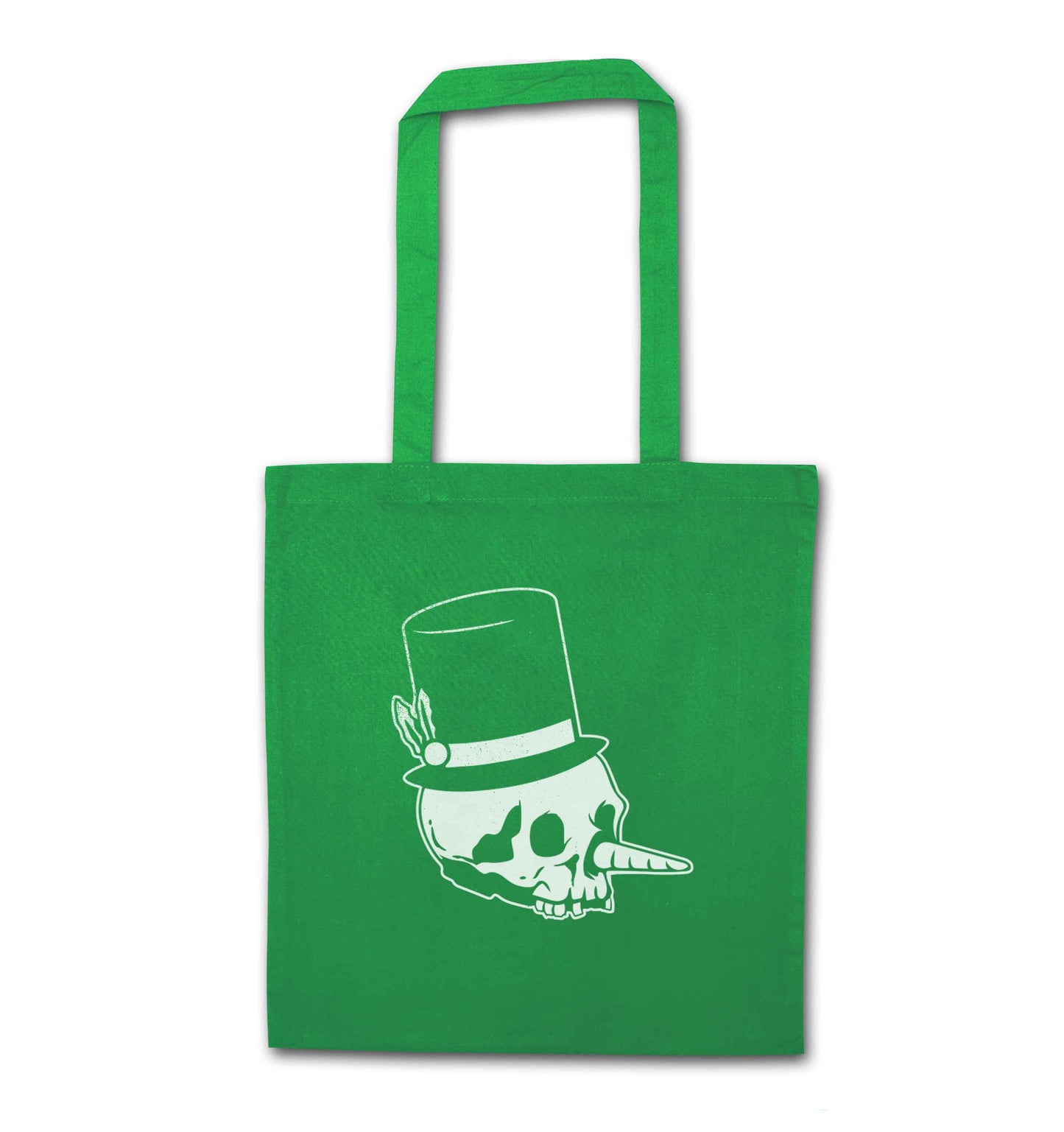 Snowman punk green tote bag