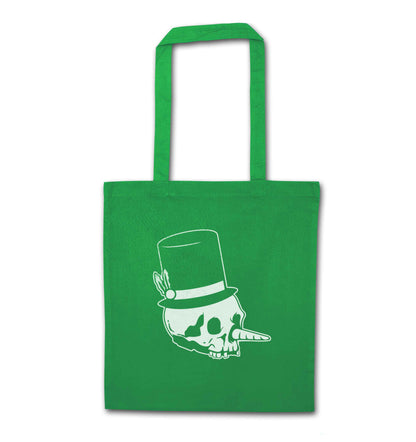 Snowman punk green tote bag