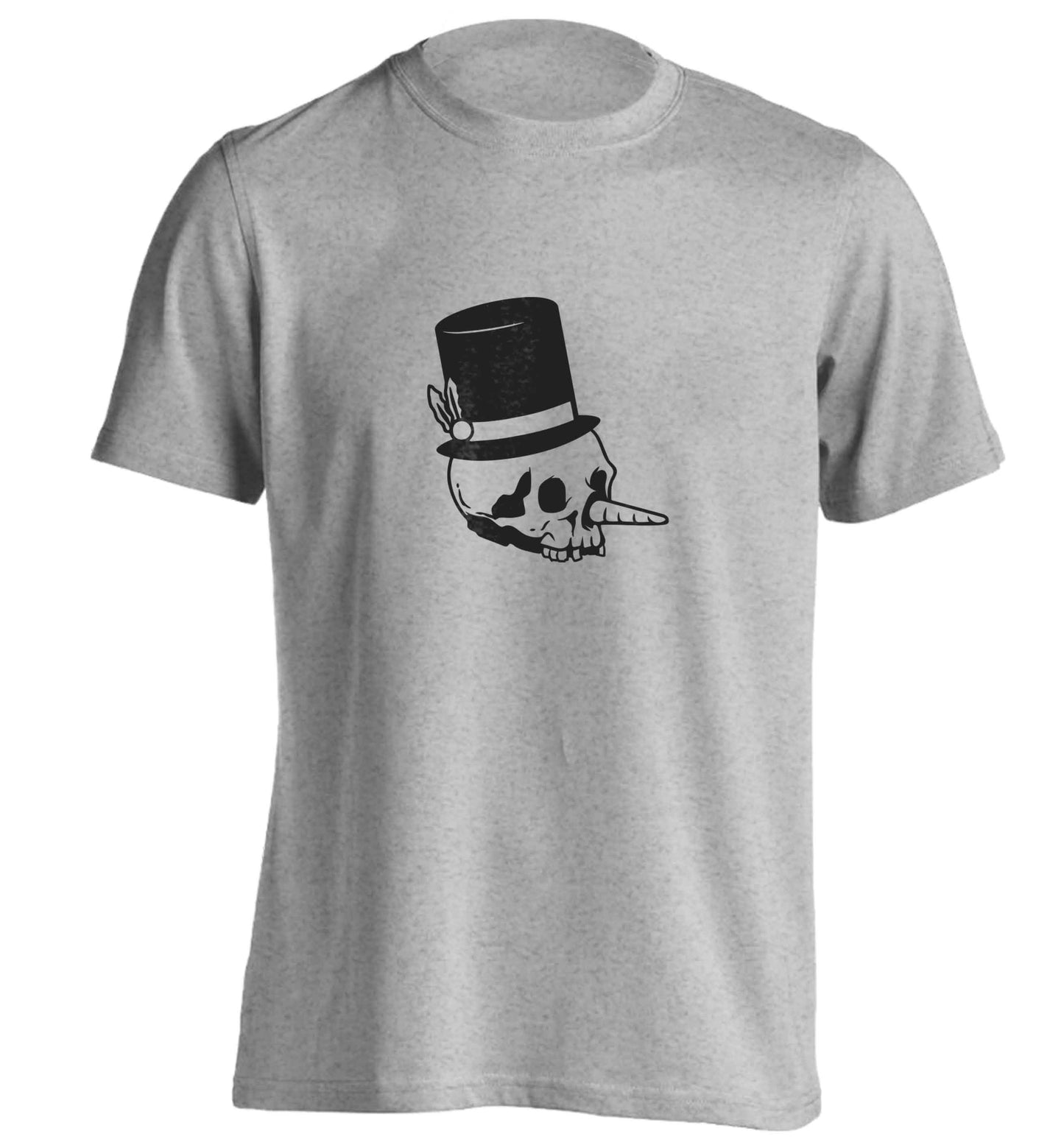 Snowman punk adults unisex grey Tshirt 2XL