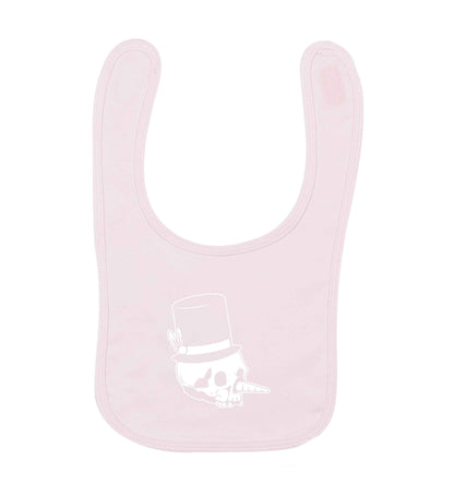 Snowman punk pale pink baby bib