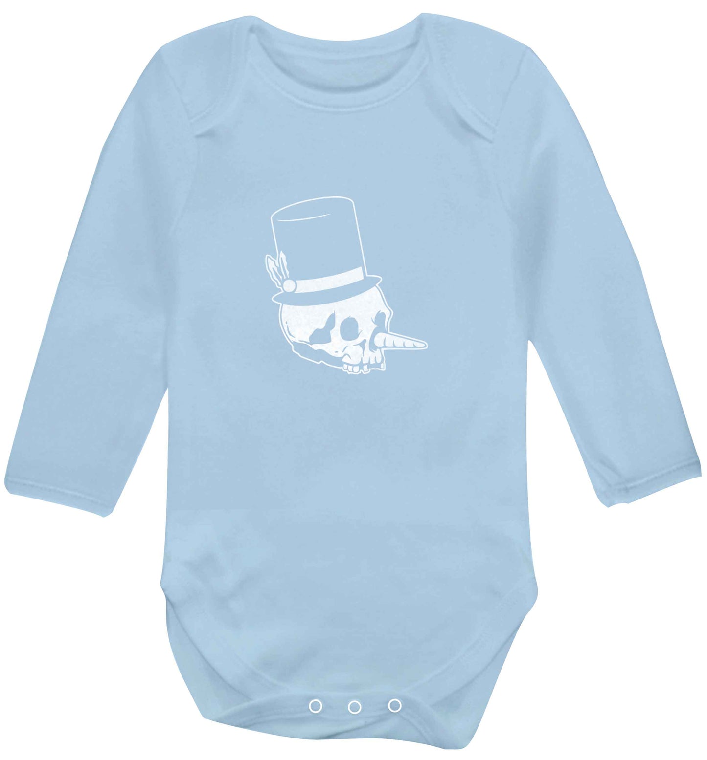 Snowman punk baby vest long sleeved pale blue 6-12 months