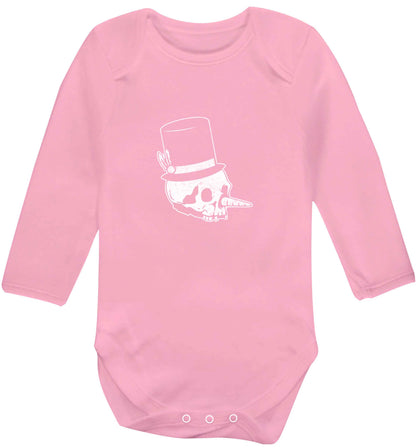 Snowman punk baby vest long sleeved pale pink 6-12 months
