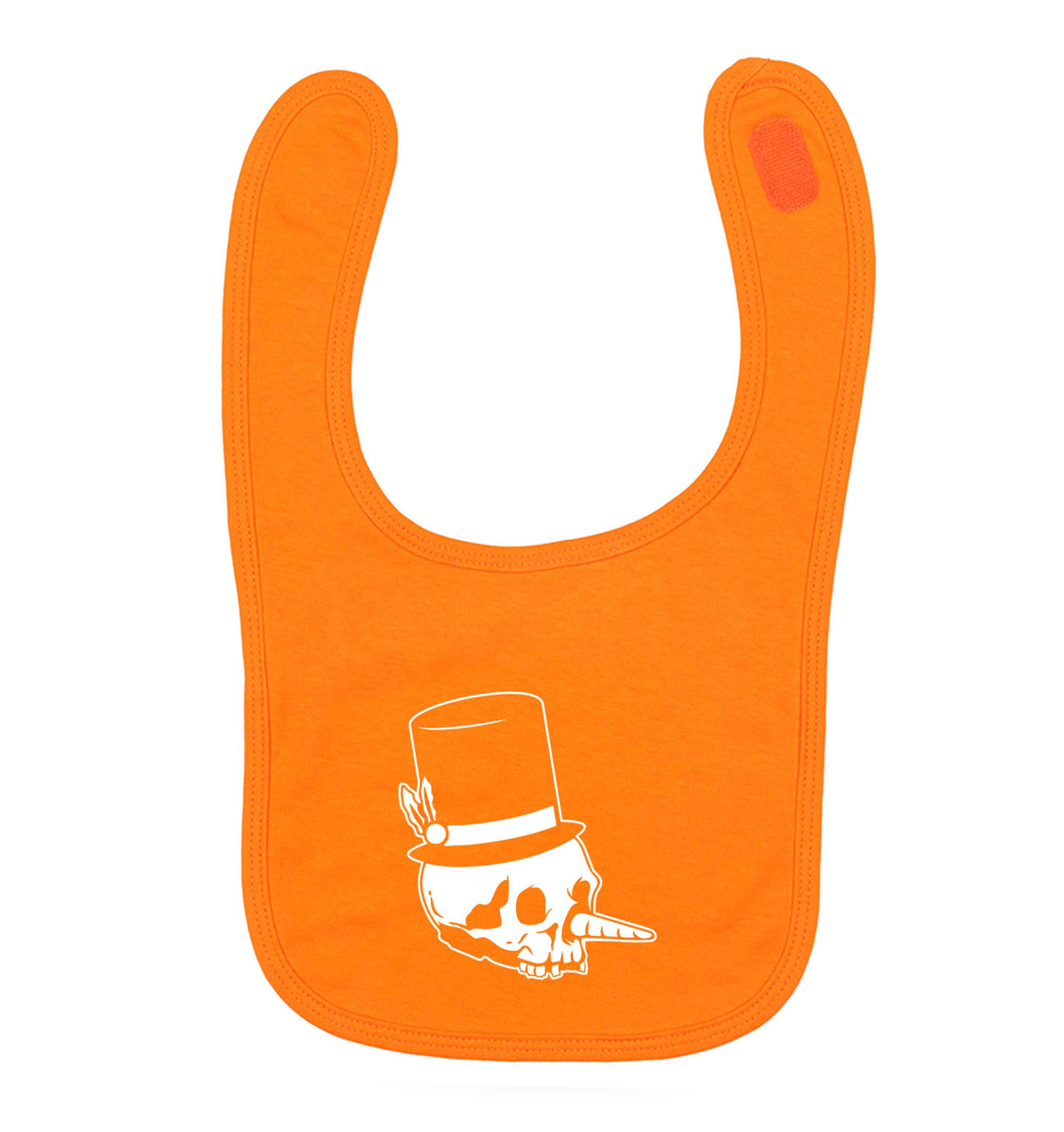 Snowman punk orange baby bib