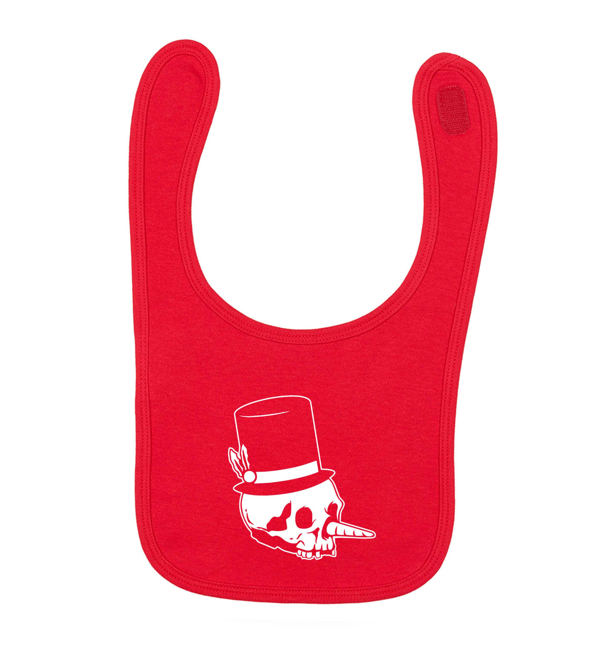 Snowman punk red baby bib
