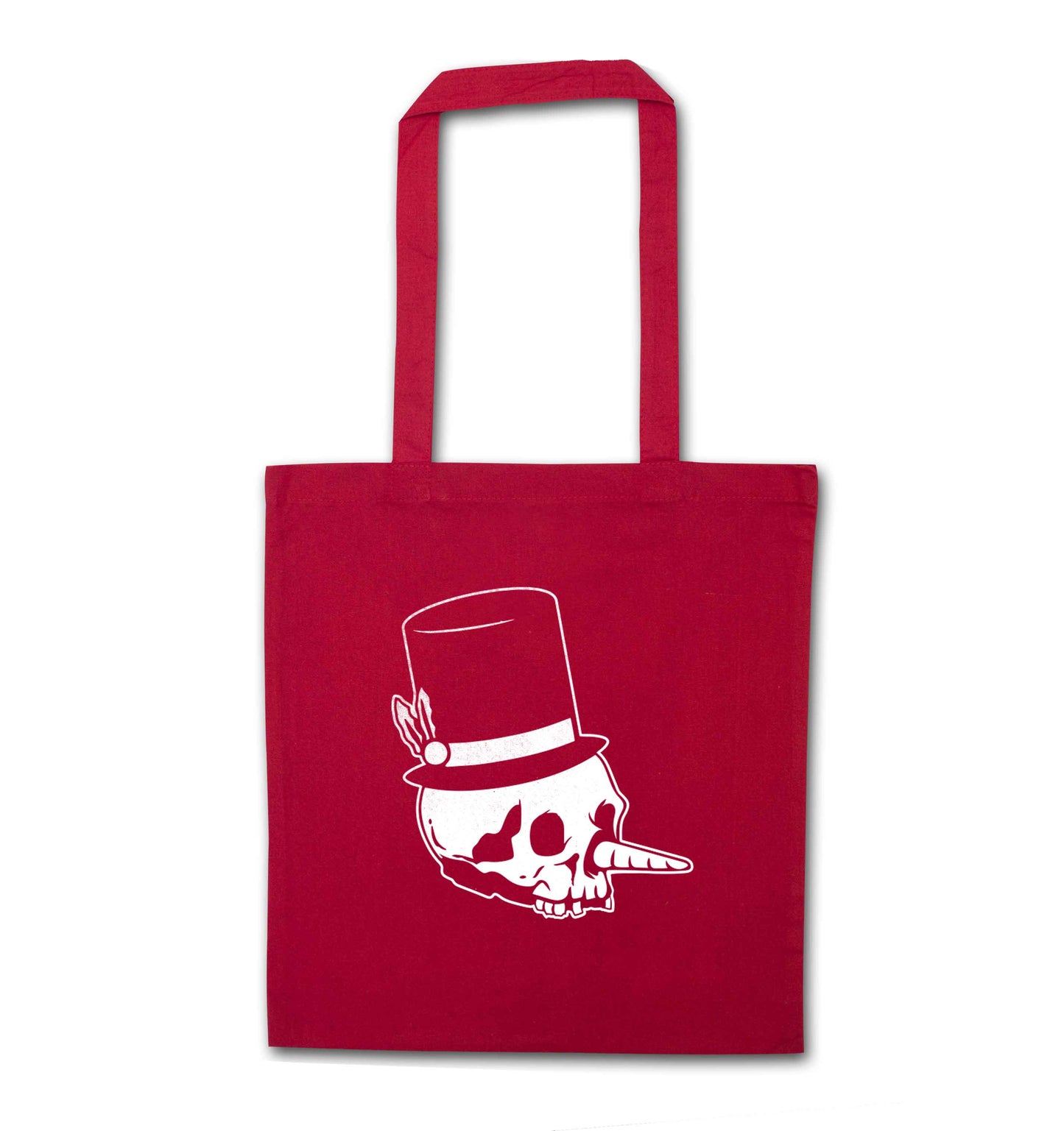 Snowman punk red tote bag
