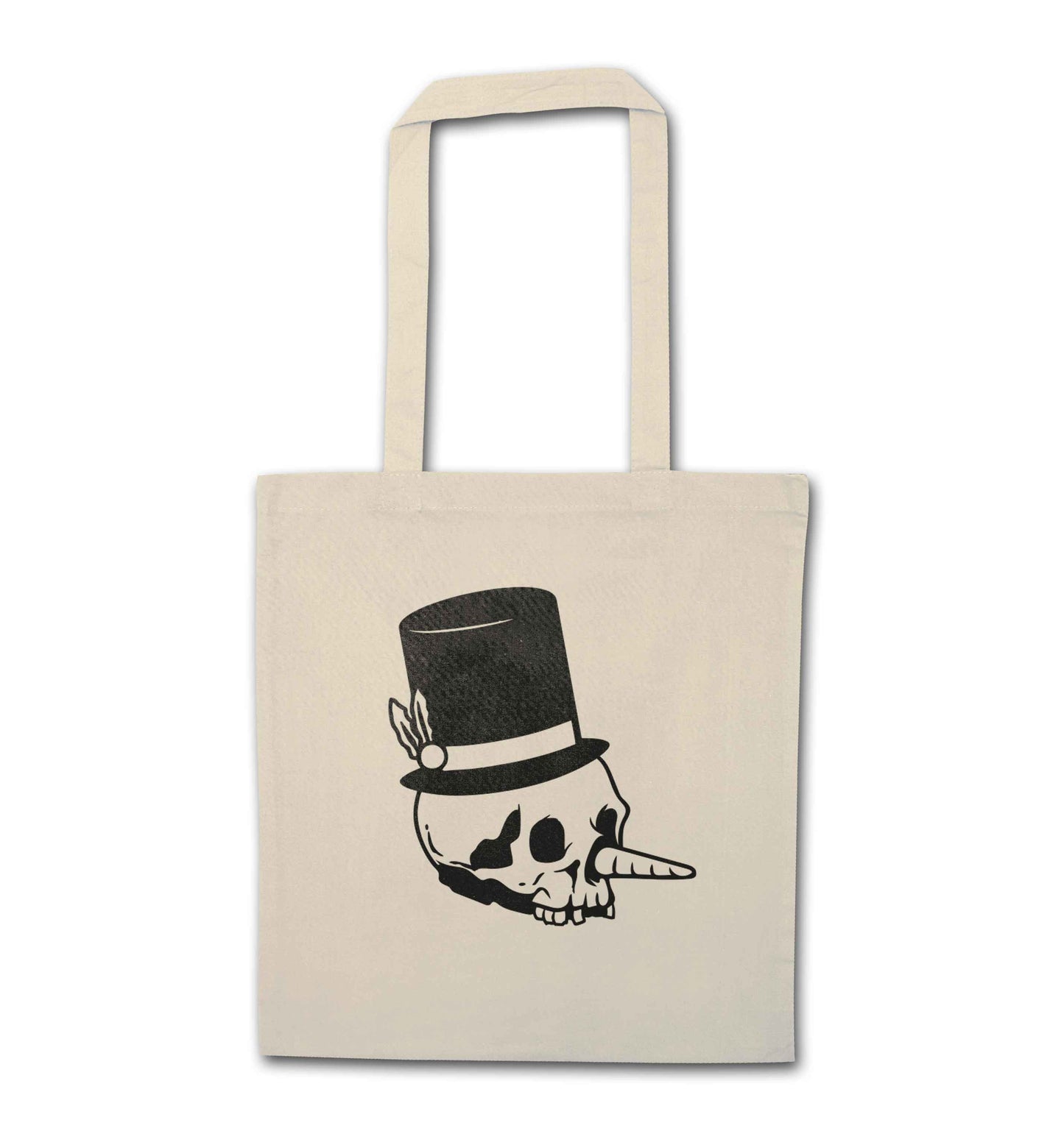 Snowman punk natural tote bag