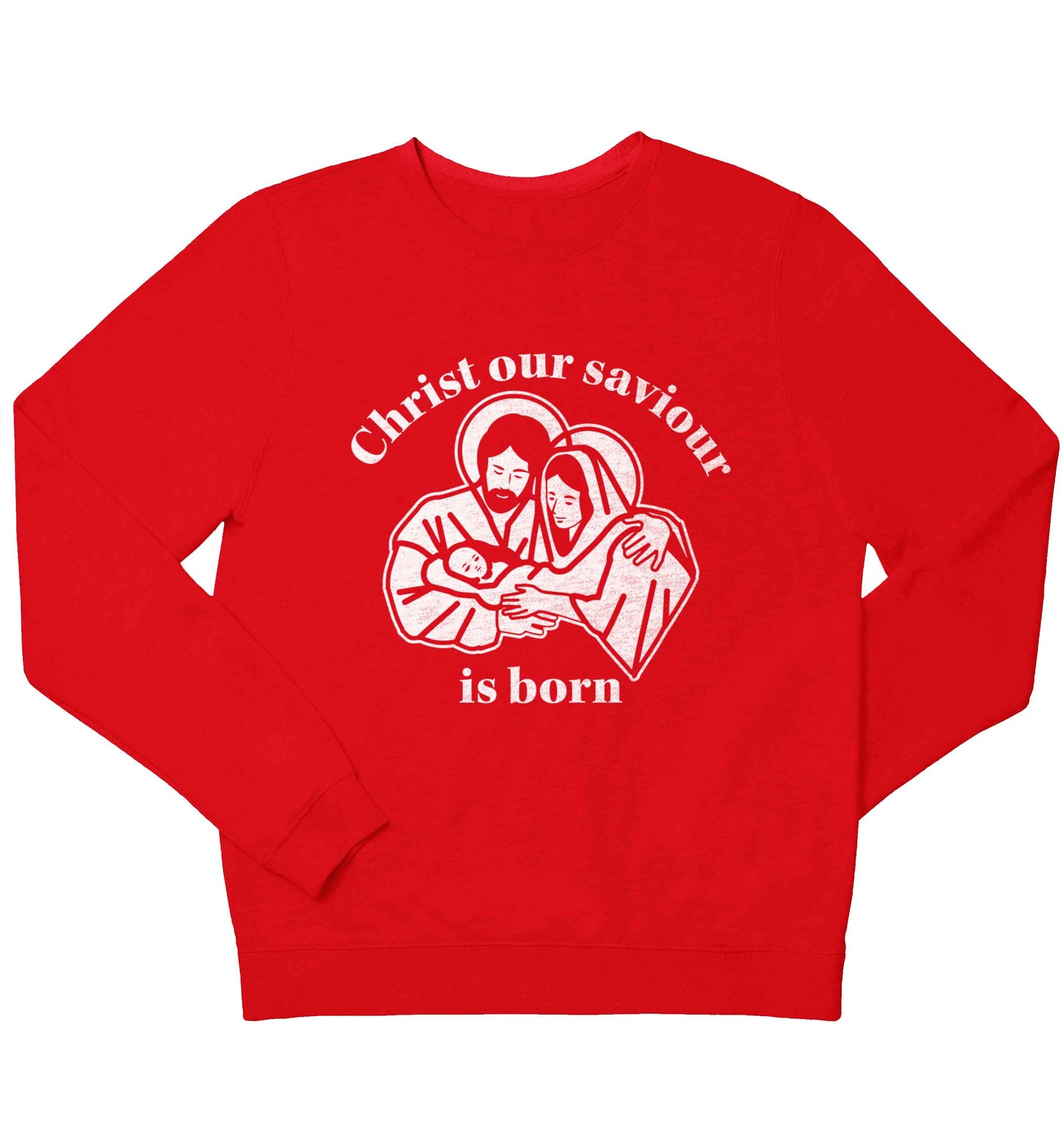 Christ our saviour is born children's grey sweater 12-13 Years