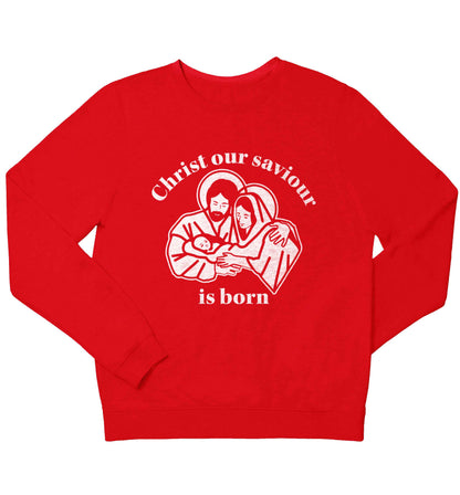 Christ our saviour is born children's grey sweater 12-13 Years