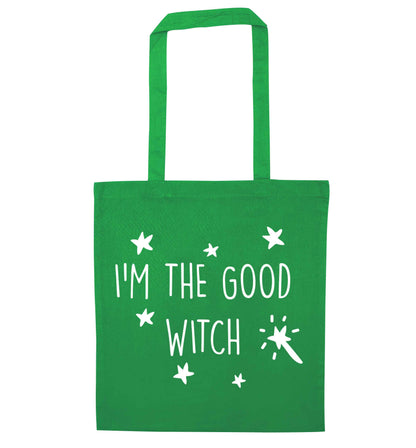 Good witch green tote bag