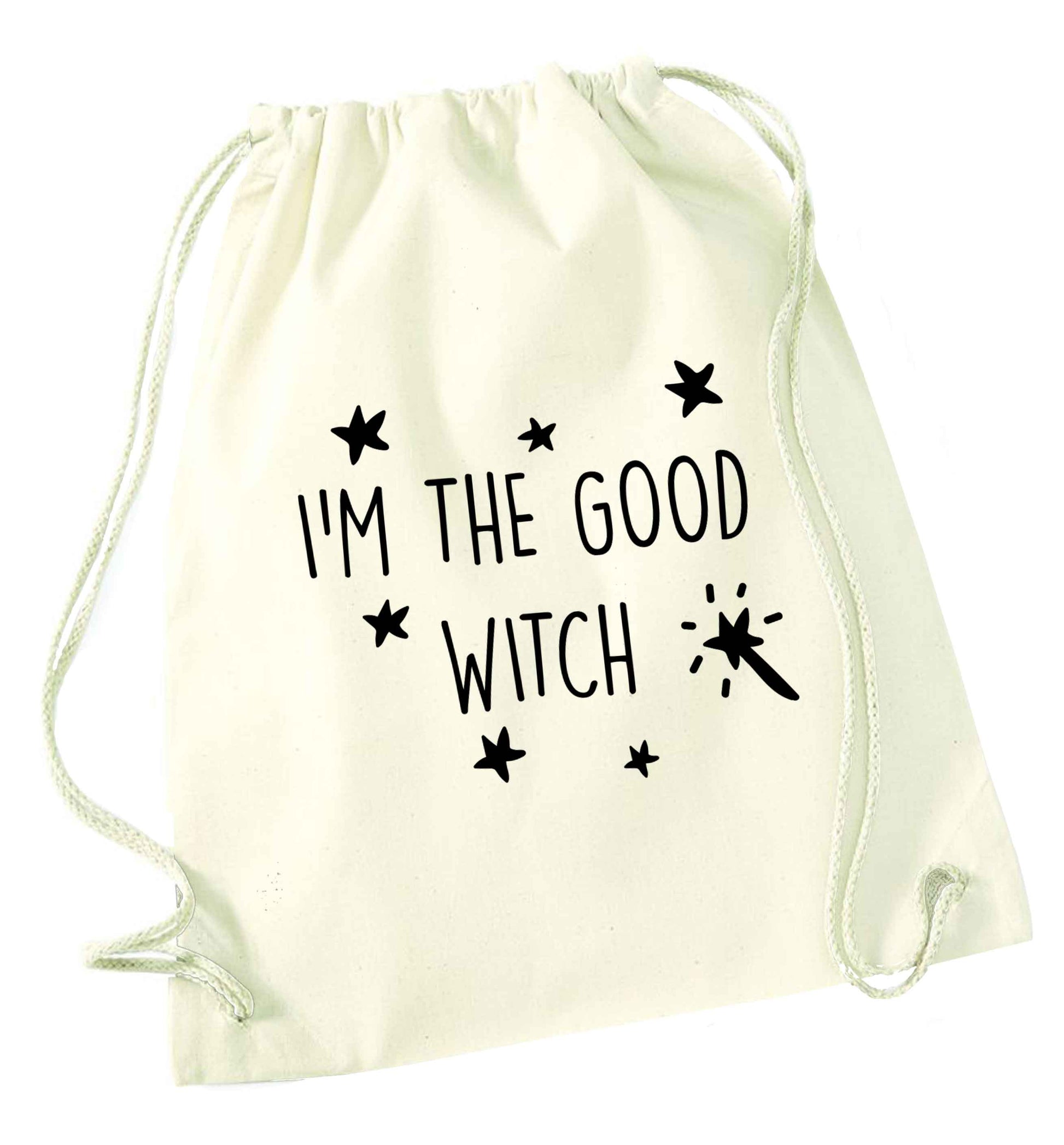 Good witch natural drawstring bag